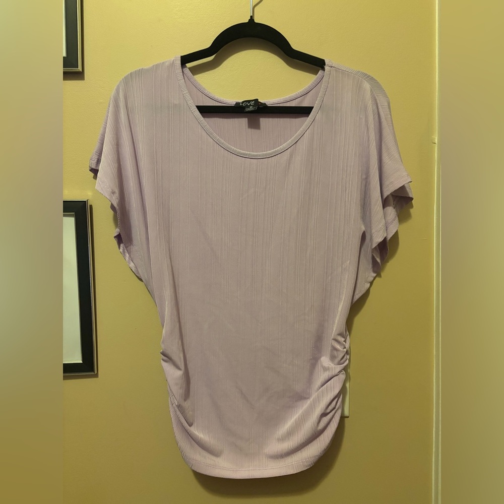 Love Women's Light Purple Short Sleeve Top